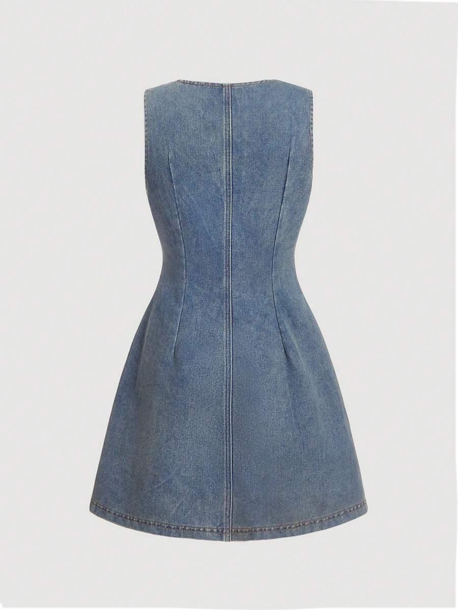 SHEIN NIEBIESKA SUKIENKA JEANS S06__XXL
