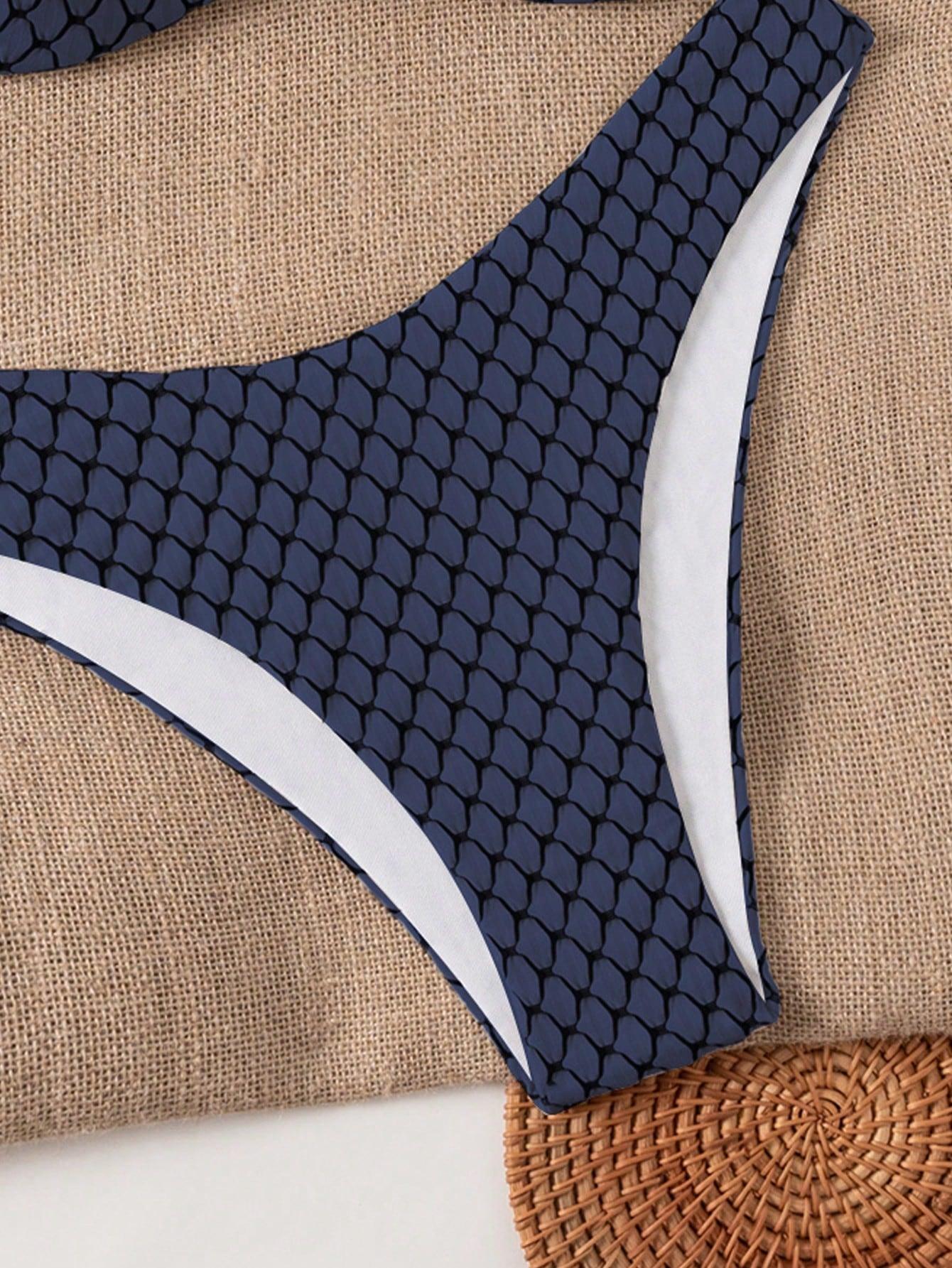 SHEIN DWUCZĘŚCIOWY STRÓJ KĄPIELOWY S09__L