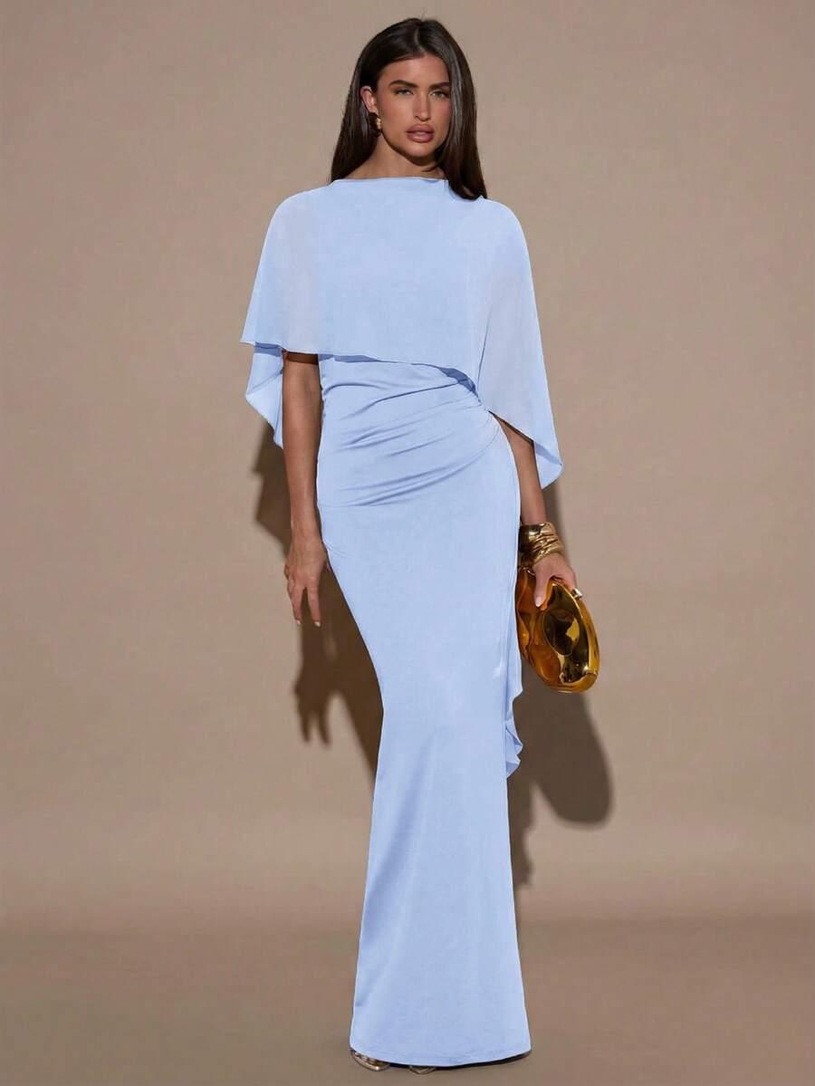 SHEIN NIEBIESKA MAXI SUKIENKA S06__XL
