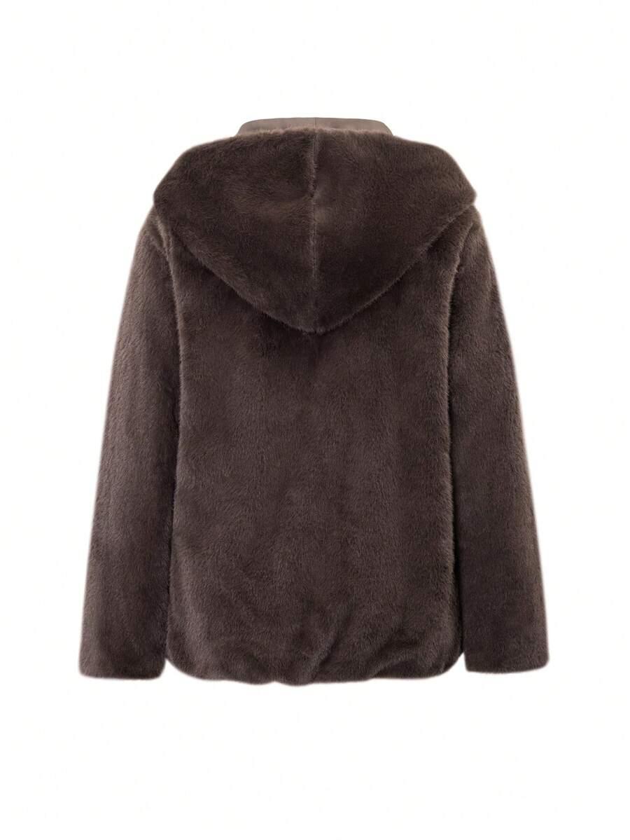 SHEIN BRĄZOWA KURTKA MIŚ S06__L
