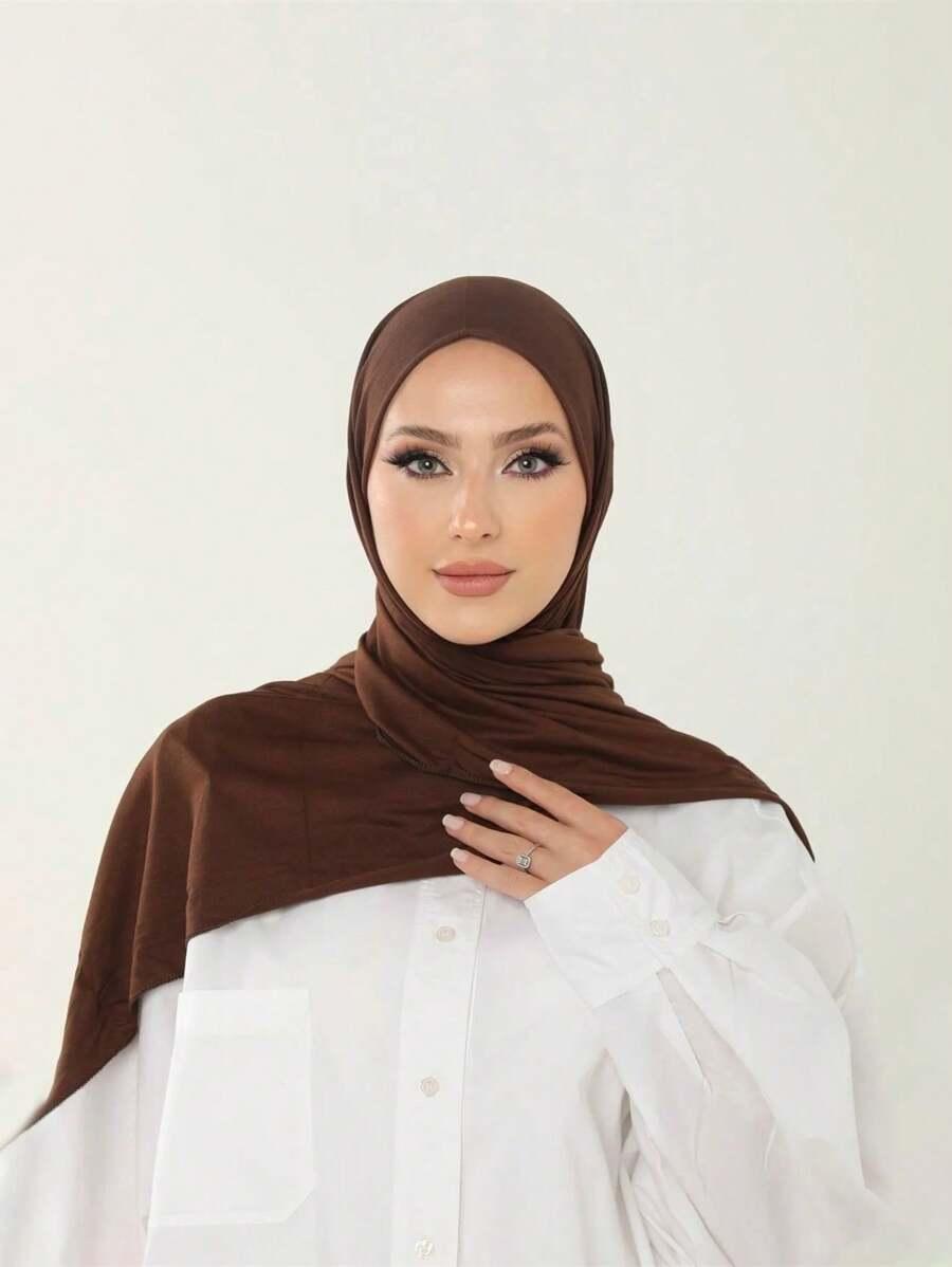 SHEIN BRĄZOWA CHUSTA HIDŻAB S07__170X60
