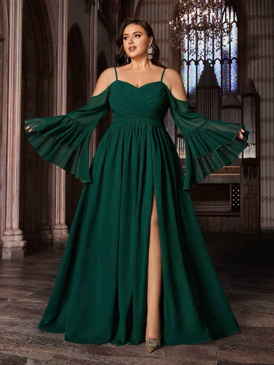 SHEIN ZIELONA MAXI SUKIENKA S06__50