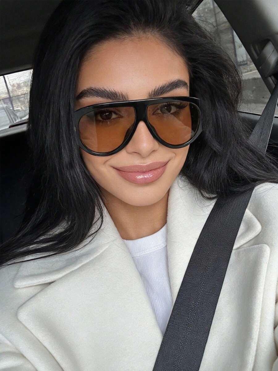 SHEIN CZARNE OKULARY PRZECIWSŁONECZNE S07