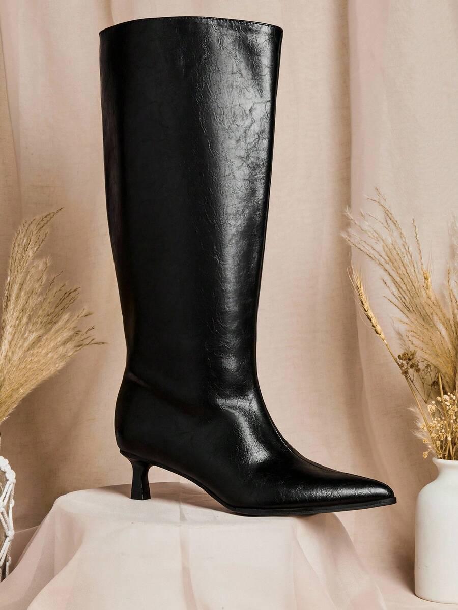 SHEIN CZARNE KOZAKI IMITACJA SKÓRY W01__39,5