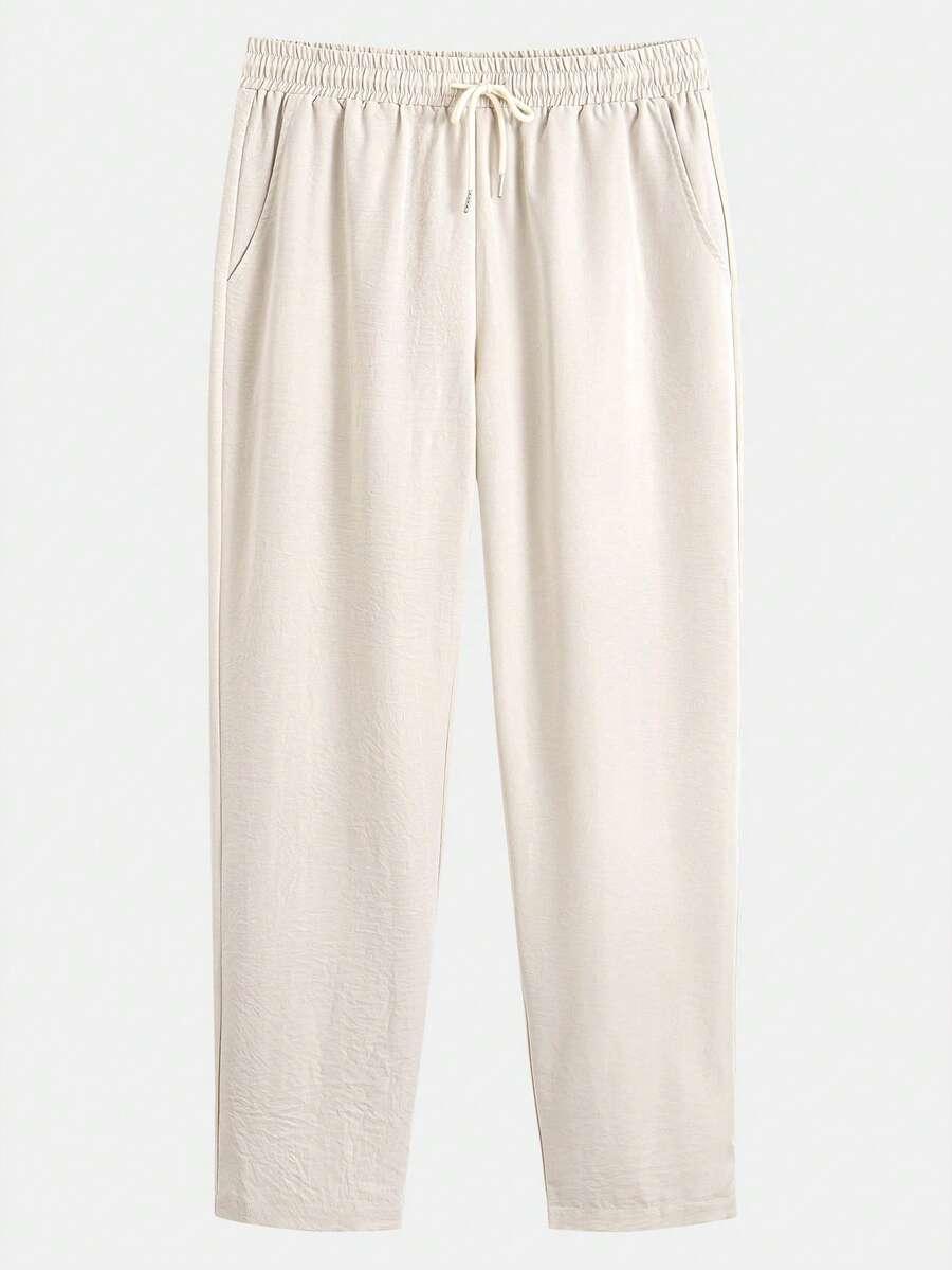 SHEIN 2-CZĘŚCIOWY CASUALOWY KREMOWY KOMPLET KOSZULA SPODNIE PK01__XXL