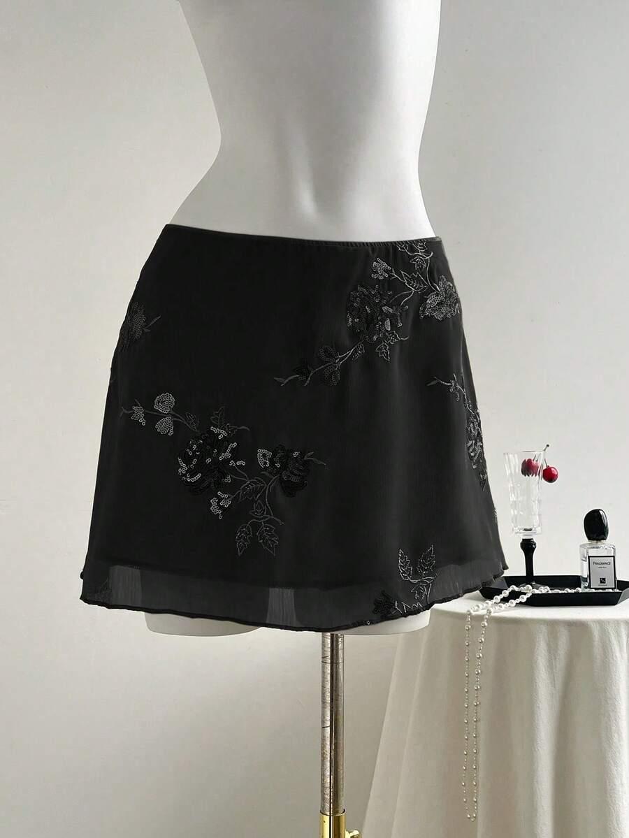 SHEIN CZARNA MINI SPÓDNICA S06__S