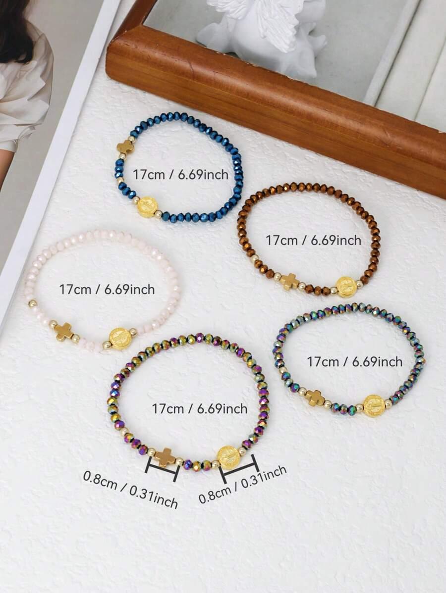 SHEIN BRANSOLETKI KRZYŻYK 3-PACK S07__