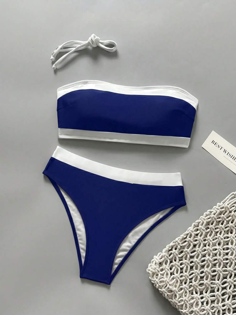 SHEIN DWUCZĘŚCIOWY STRÓJ KĄPIELOWY S09__L