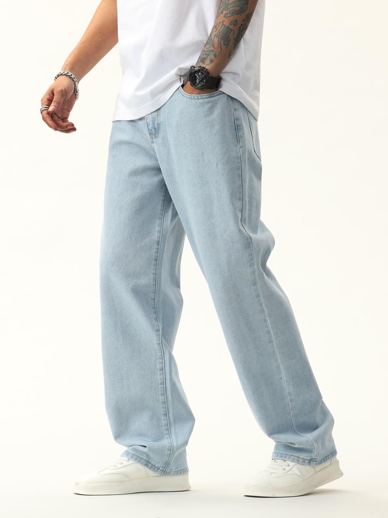 SHEIN NIEBIESKIE SPODNIE JEANSY KIESZENIE S06__M