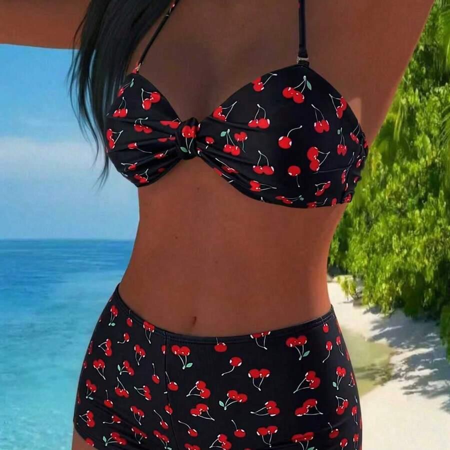 SHEIN DWUCZĘŚCIOWY STRÓJ KĄPIELOWY WZÓR S09__S