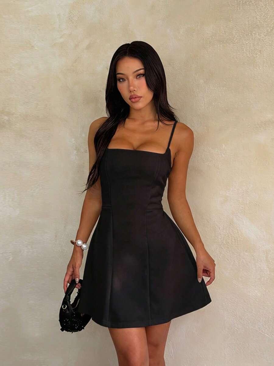SHEIN CZARNA MINI SUKIENKA S06__L