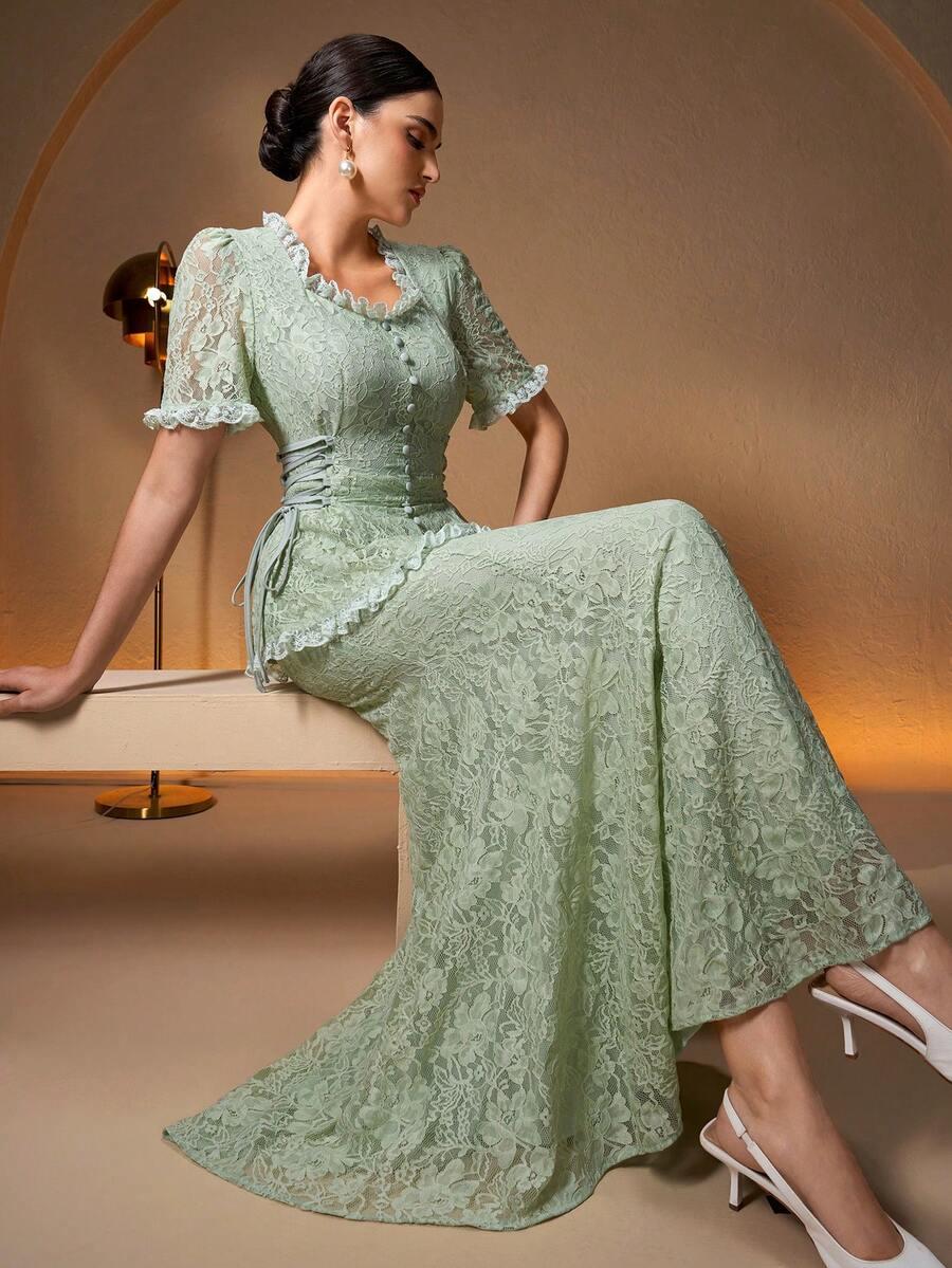 SHEIN ZIELONA MAXI SUKIENKA S06__XL