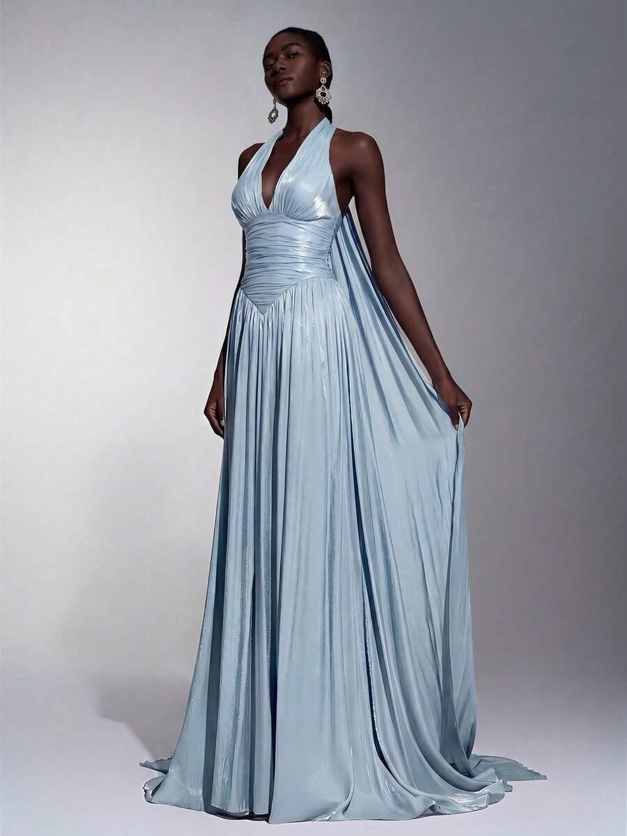 SHEIN NIEBIESKA MAXI SUKIENKA S06__M