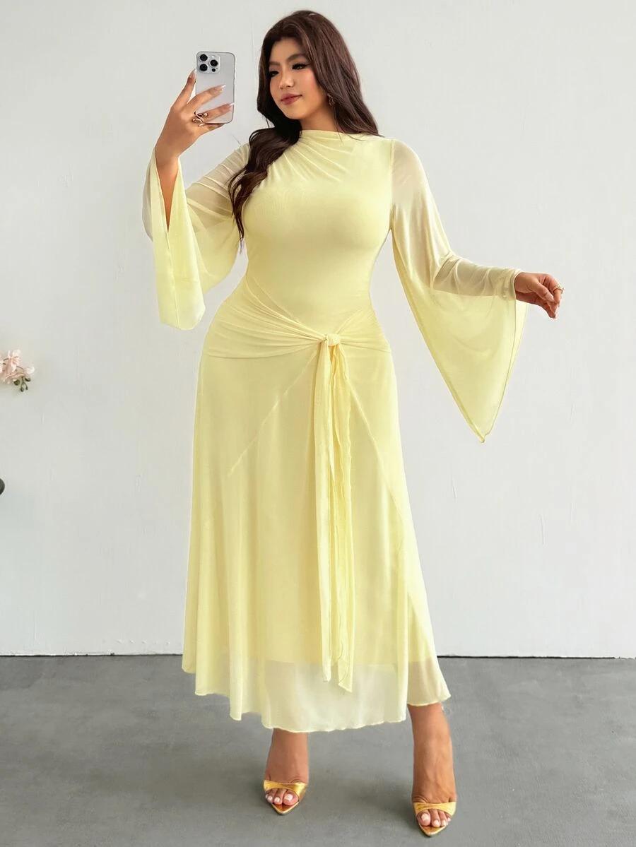 FIRERIE ŻÓŁTA MAXI SUKIENKA S06__XXL