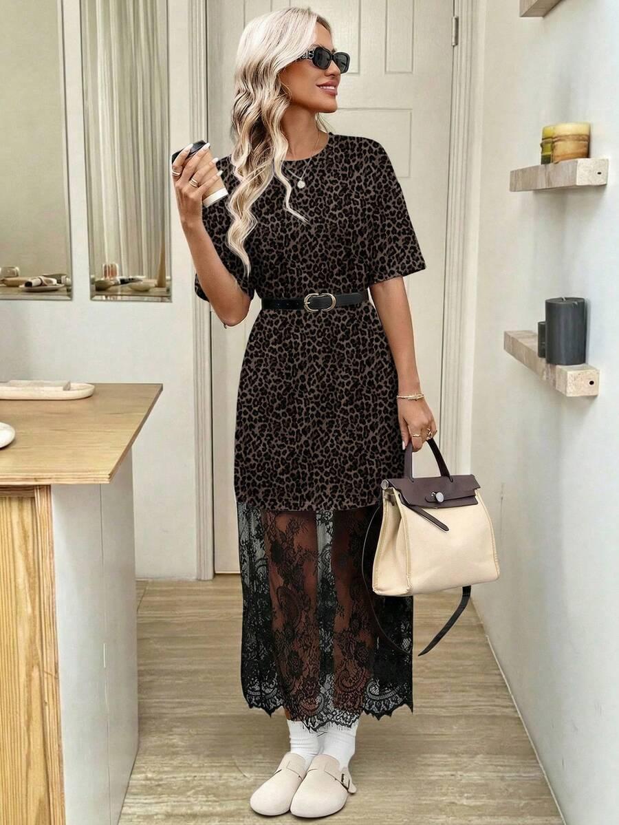 SHEIN SUKIENKA ANIMAL PRINT S06__L
