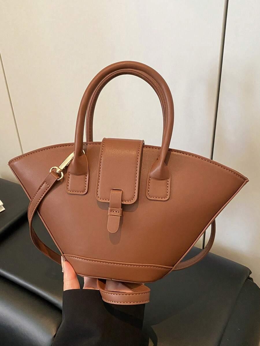 SHEIN BRĄZOWA TOREBKA IMITACJA SKÓRY S07__17X13CM