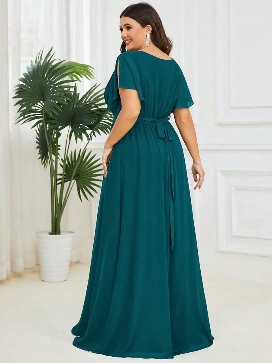 EVERPRETTY MAXI SUKIENKA KOPERTOWY DEKOLT S06__XXL