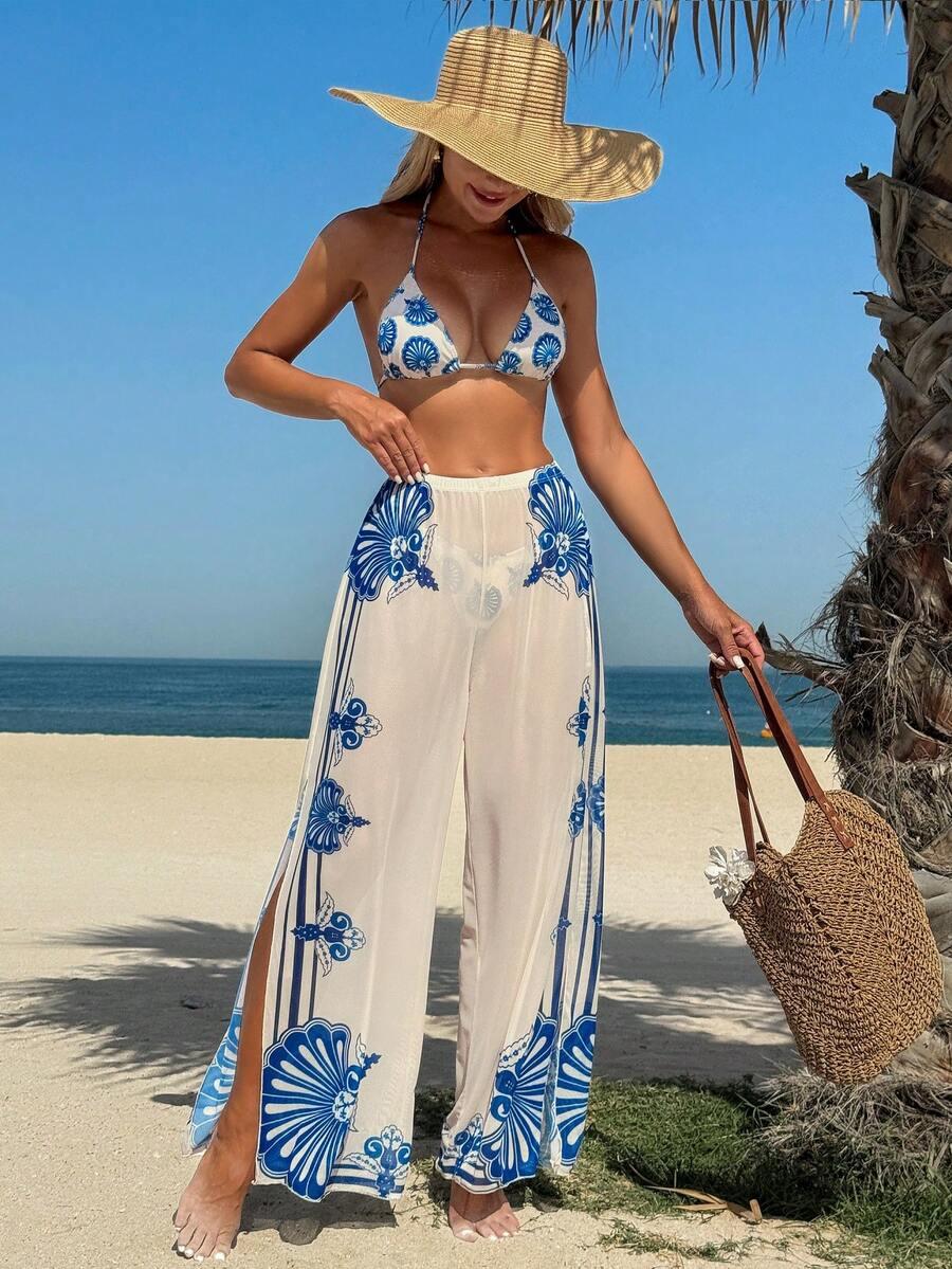 SHEIN DWUCZĘŚCIOWY STRÓJ KĄPIELOWY SPODNIE KOMPLET S09__XL