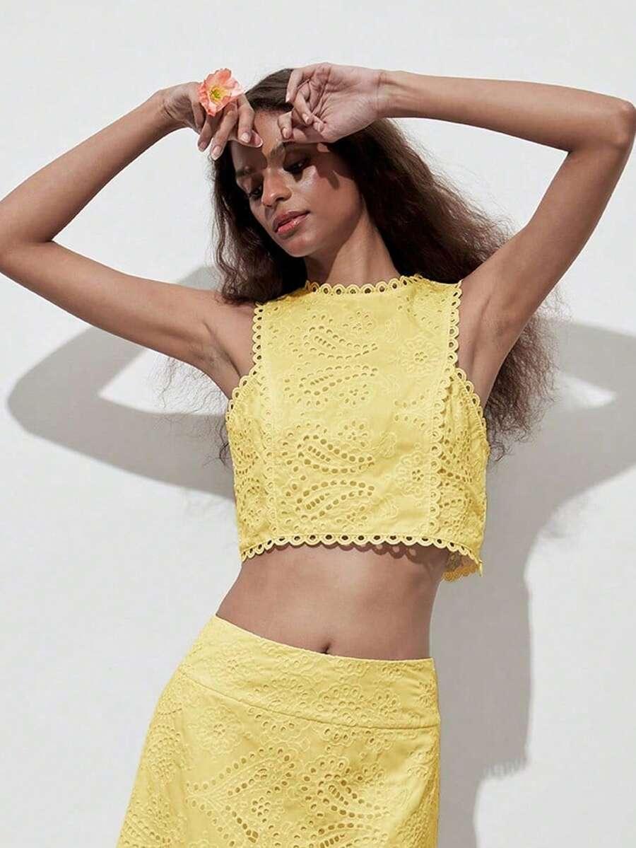 SHEIN ŻÓŁTA MAXI SPÓDNICA S06__L
