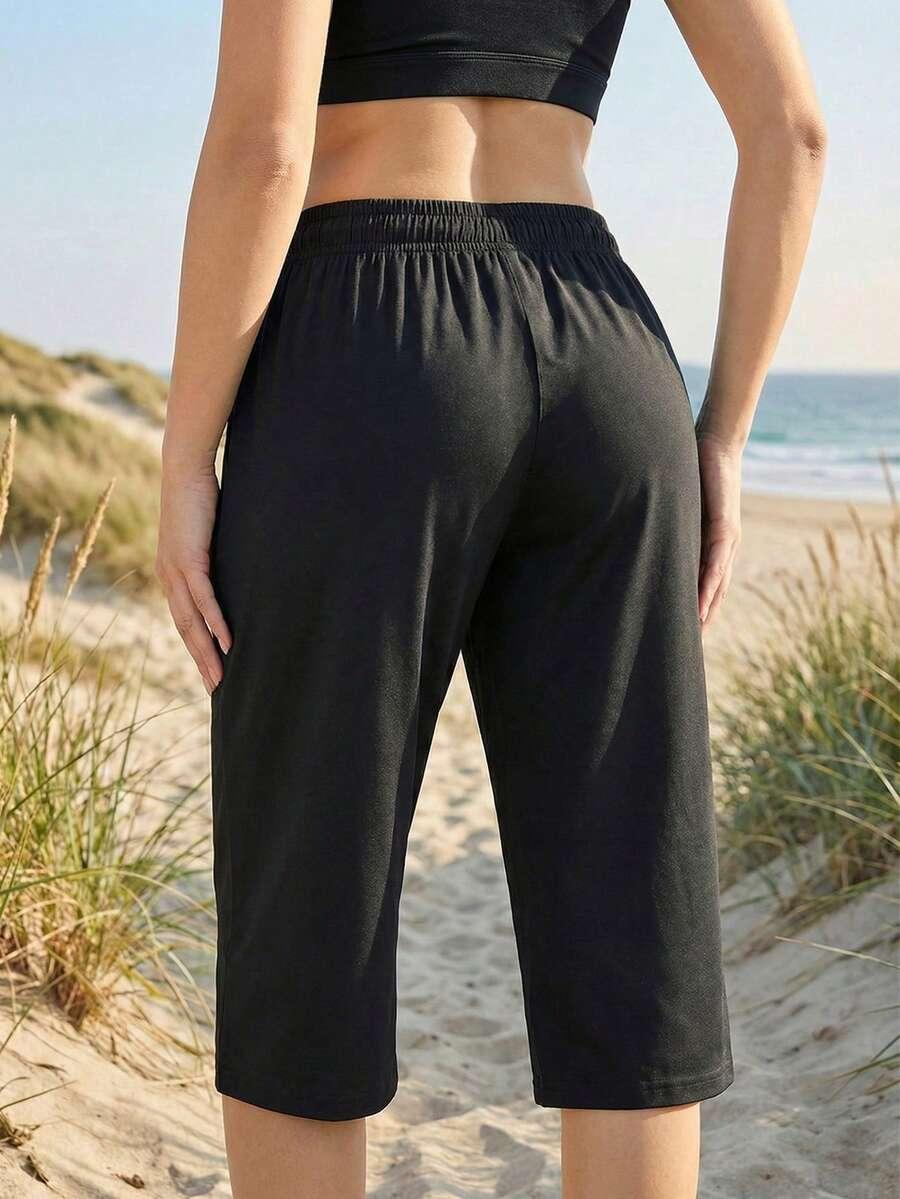 SHEIN CZARNE SPODENKI SPORTOWE S06__M