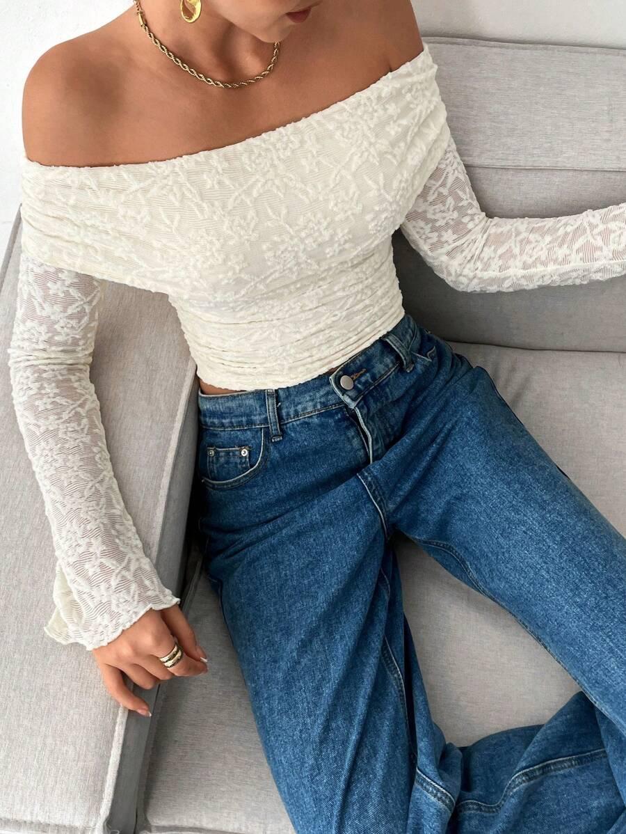 SHEIN BLUZKA ODKRYTE RAMIONA S06__XS