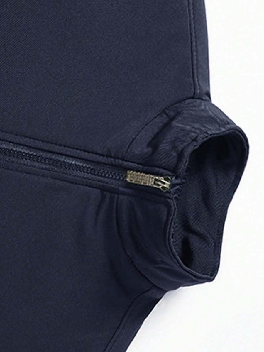 SHEIN GRANATOWA KURTKA ZAMEK W01__S