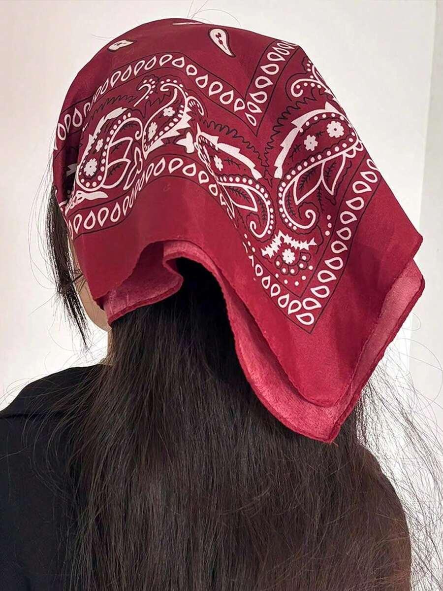 SHEIN CZERWONA BANDANA WZÓR S07