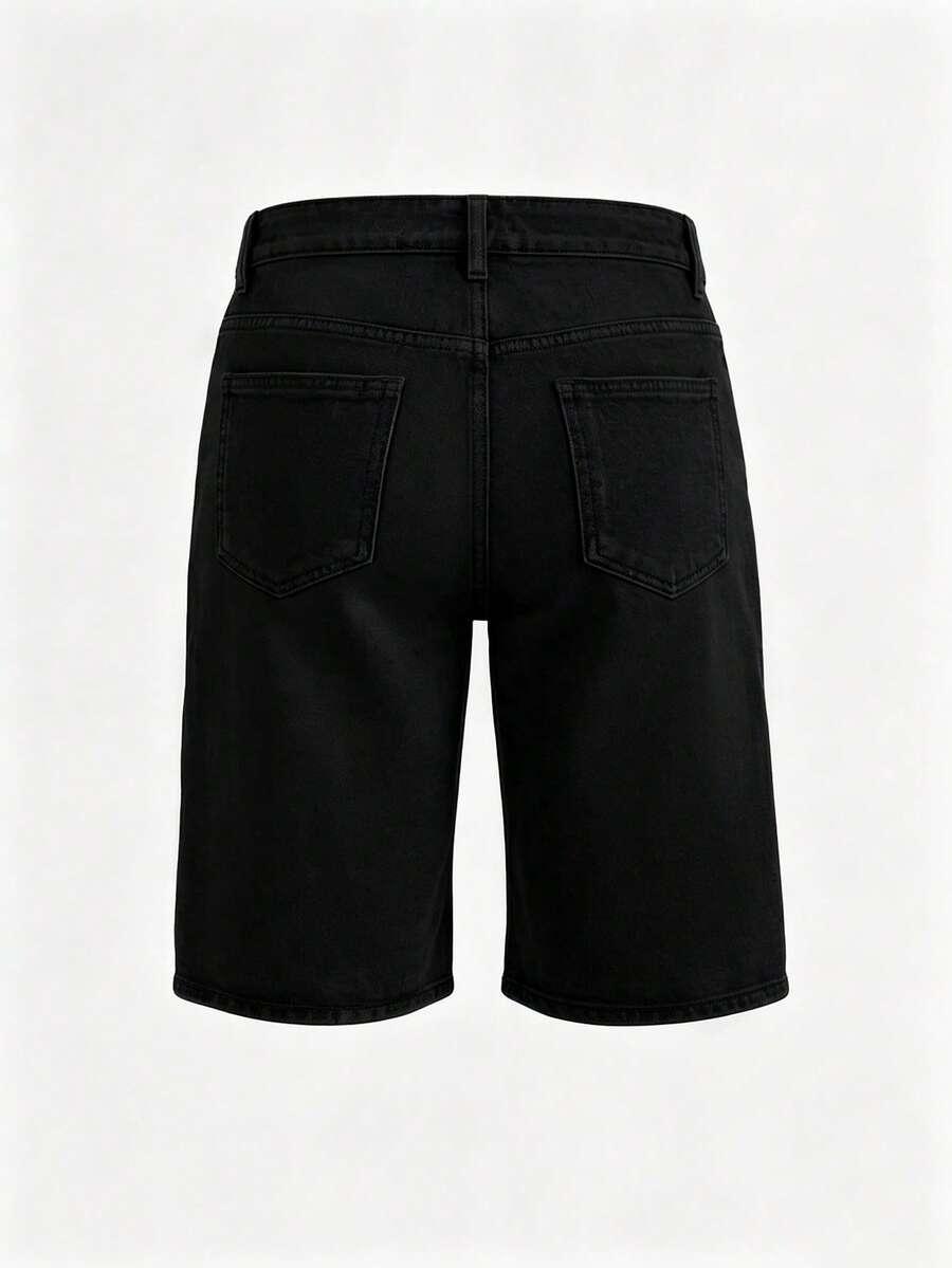 SHEIN CZARNE JEANSOWE SPODENKI S06__S