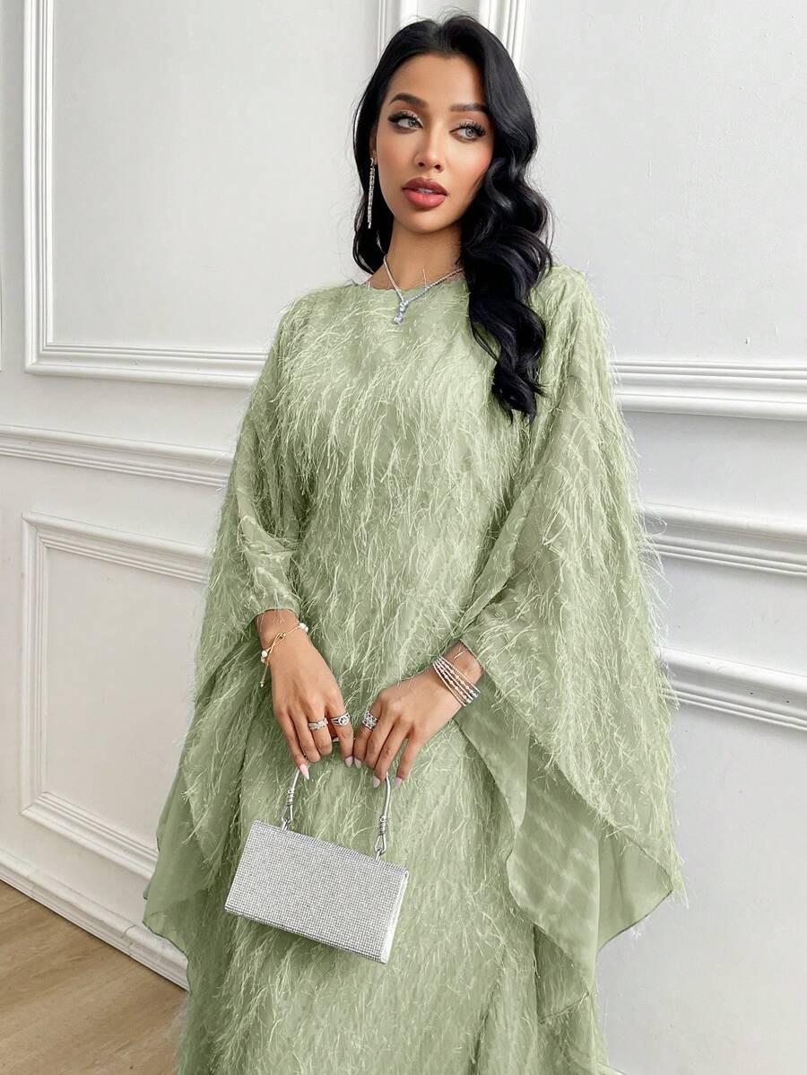 SHEIN ZIELONA MAXI SUKIENKA S06__L