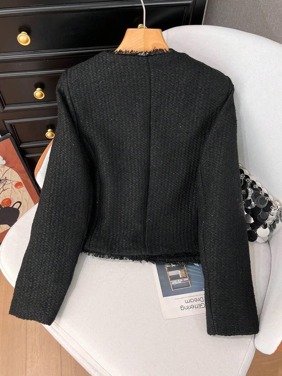SHEIN CZARNA MARYNARKA GUZIKI S06__M