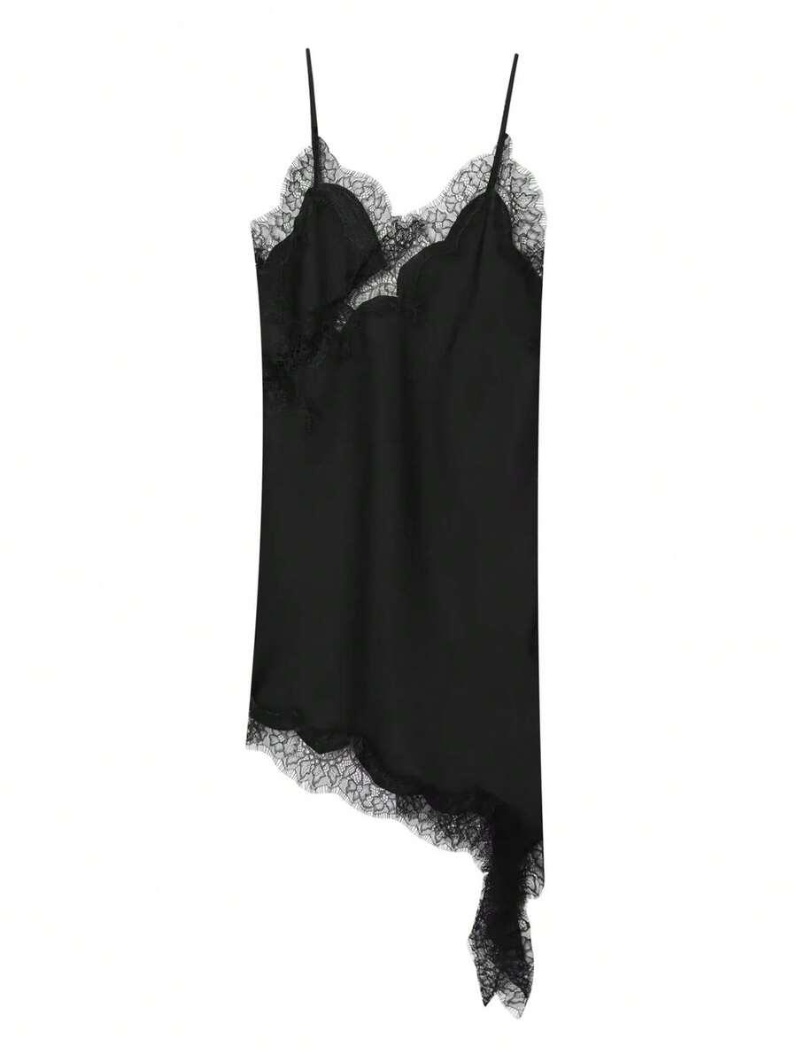 SHEIN CZARNA BLUZKA NA RAMIĄCZKACH S06__M