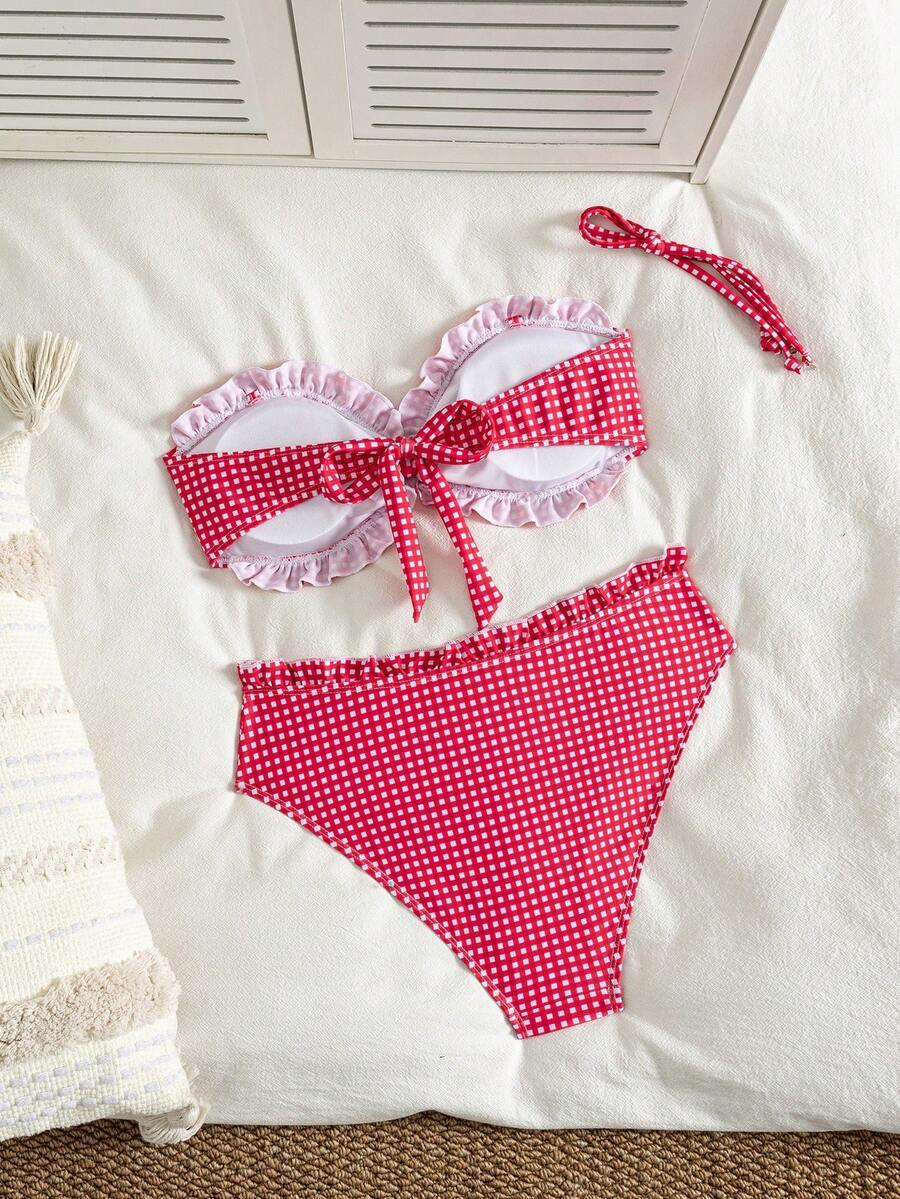 SHEIN DWUCZĘŚCIOWY STRÓJ KĄPIELOWY S09__L