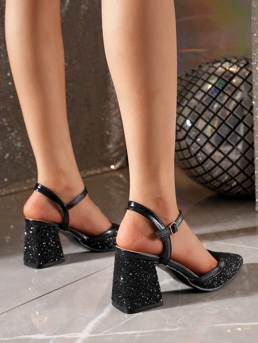 SHEIN CZARNE CZÓŁENKA OBCAS S06__37,5