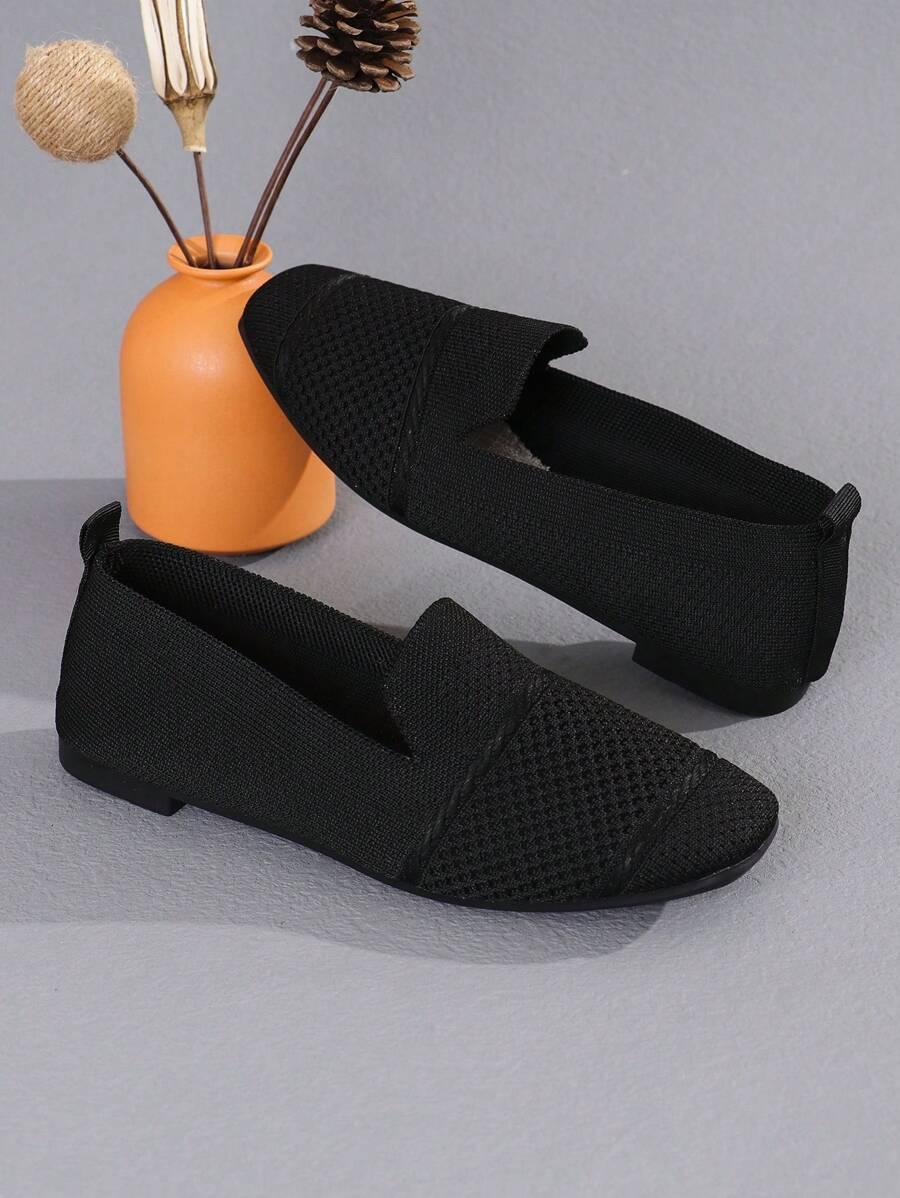 SHEIN MOKASYNY CZARNE SIATECZKA S06__39