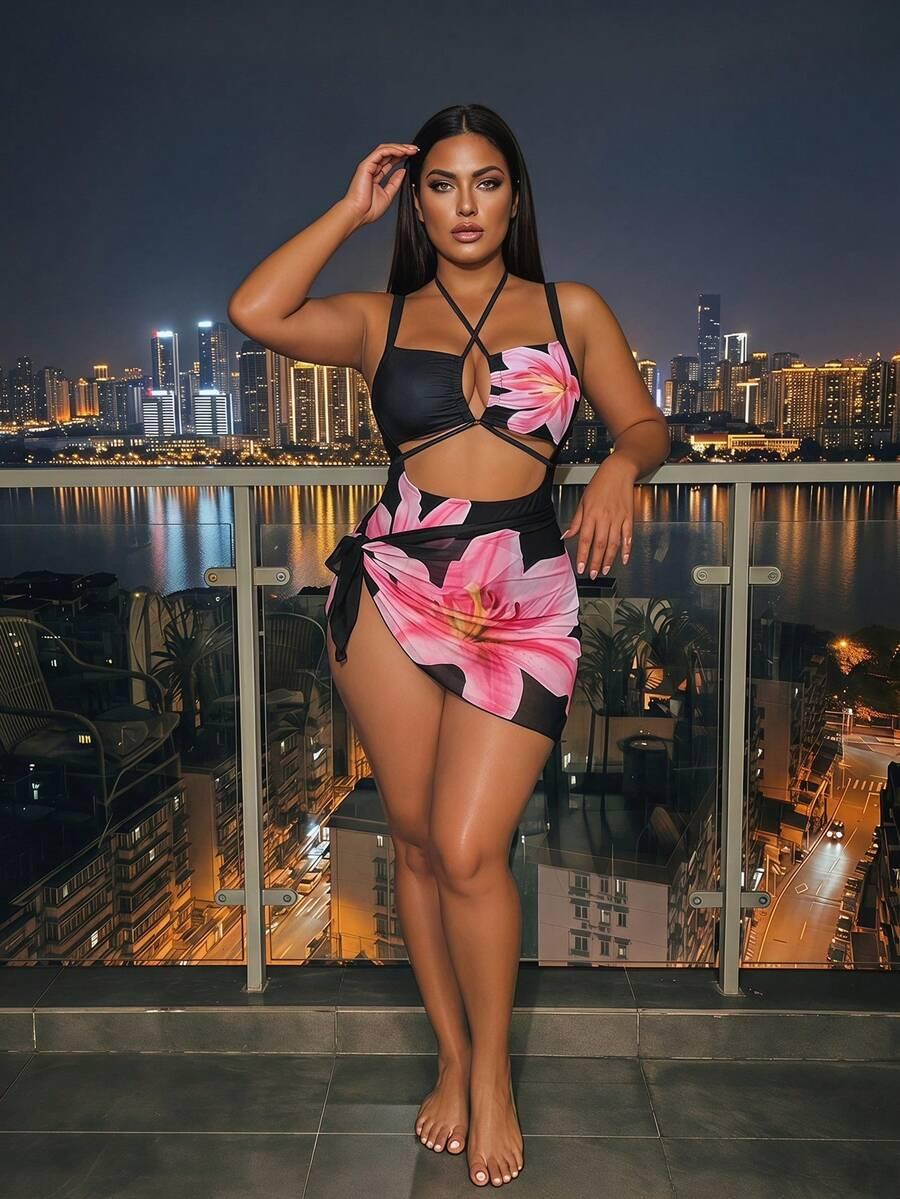 SWIM SXY JEDNOCZĘŚCIOWY STRÓJ KĄPIELOWY PAREO KOMPLET S09__46