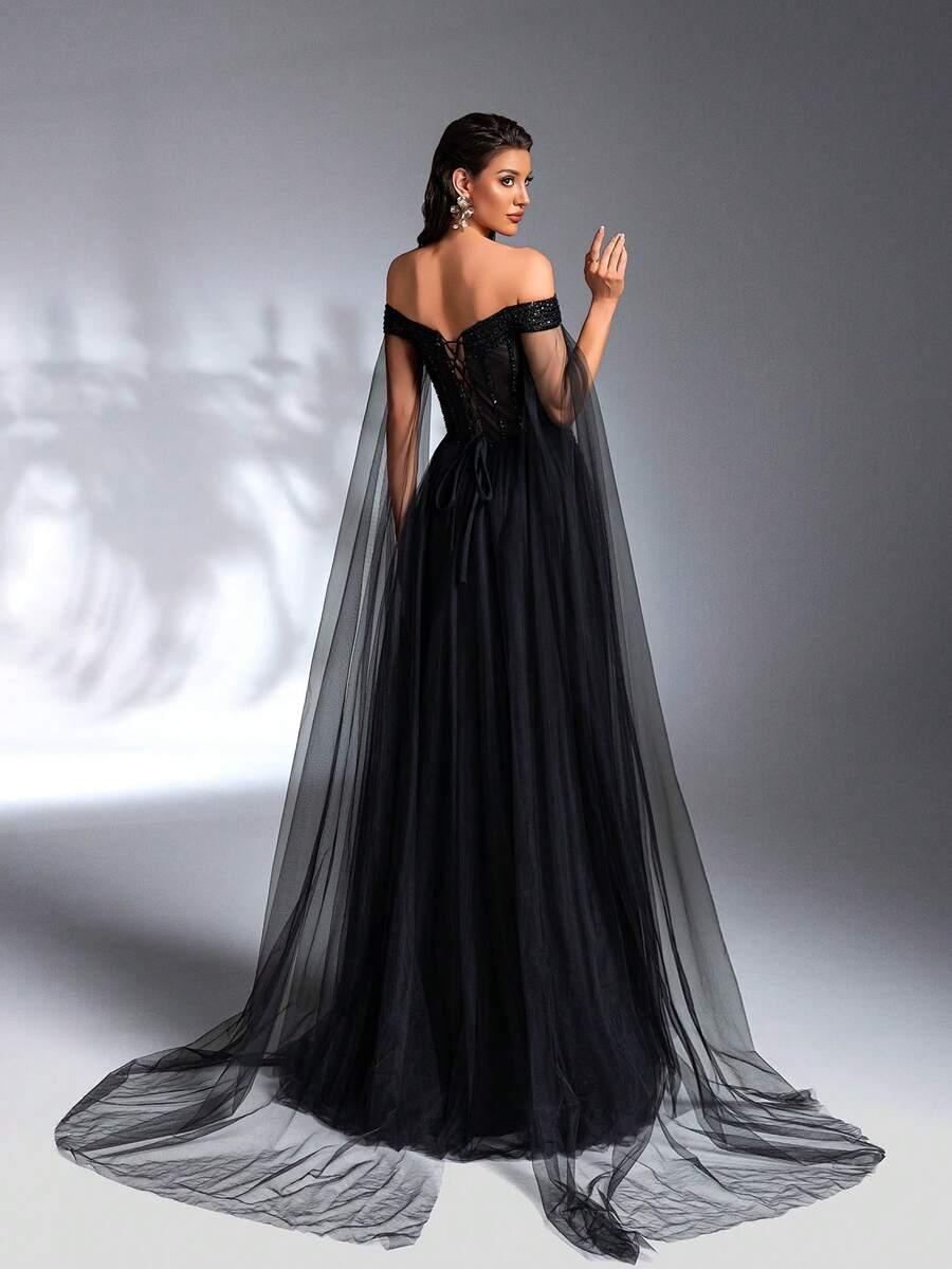 SHEIN CZARNA MAXI SUKIENKA S06__XL