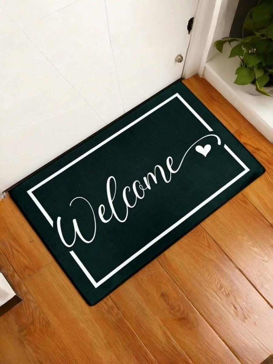 SHEIN CZARNA WYCIERACZKA NAPIS S07__40X60