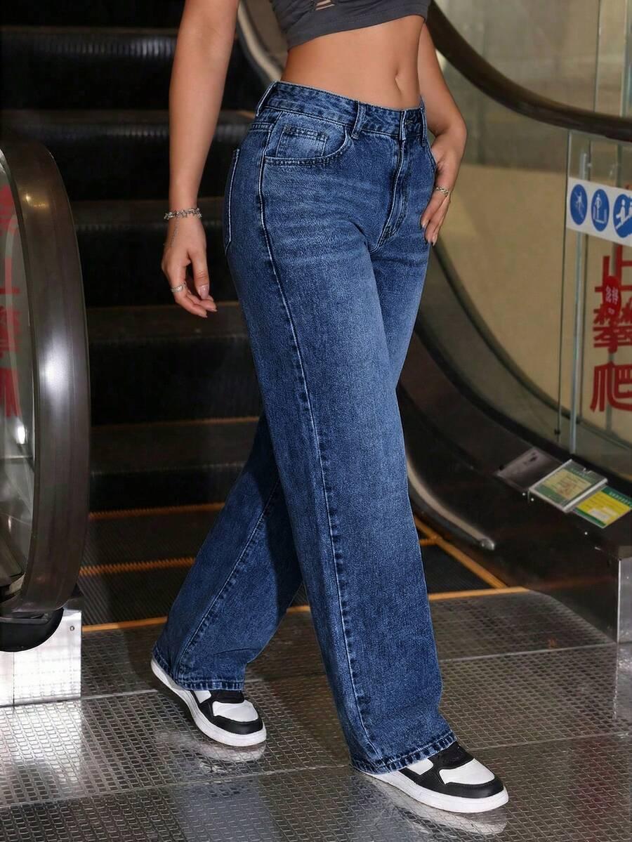 INAWLY NIEBIESKIE SPODNIE JEANS PK01__S