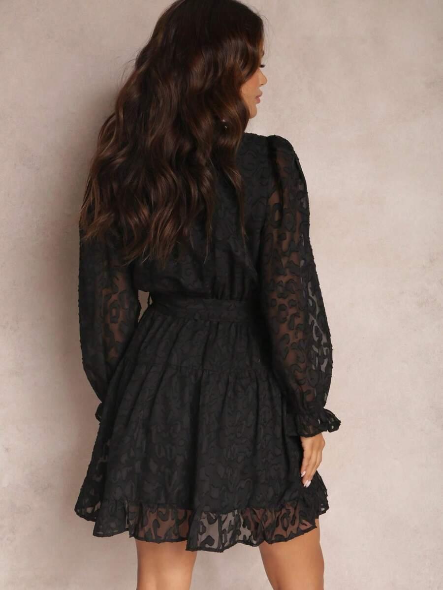 SHEIN CZARNA MINI SUKIENKA S06__S/M