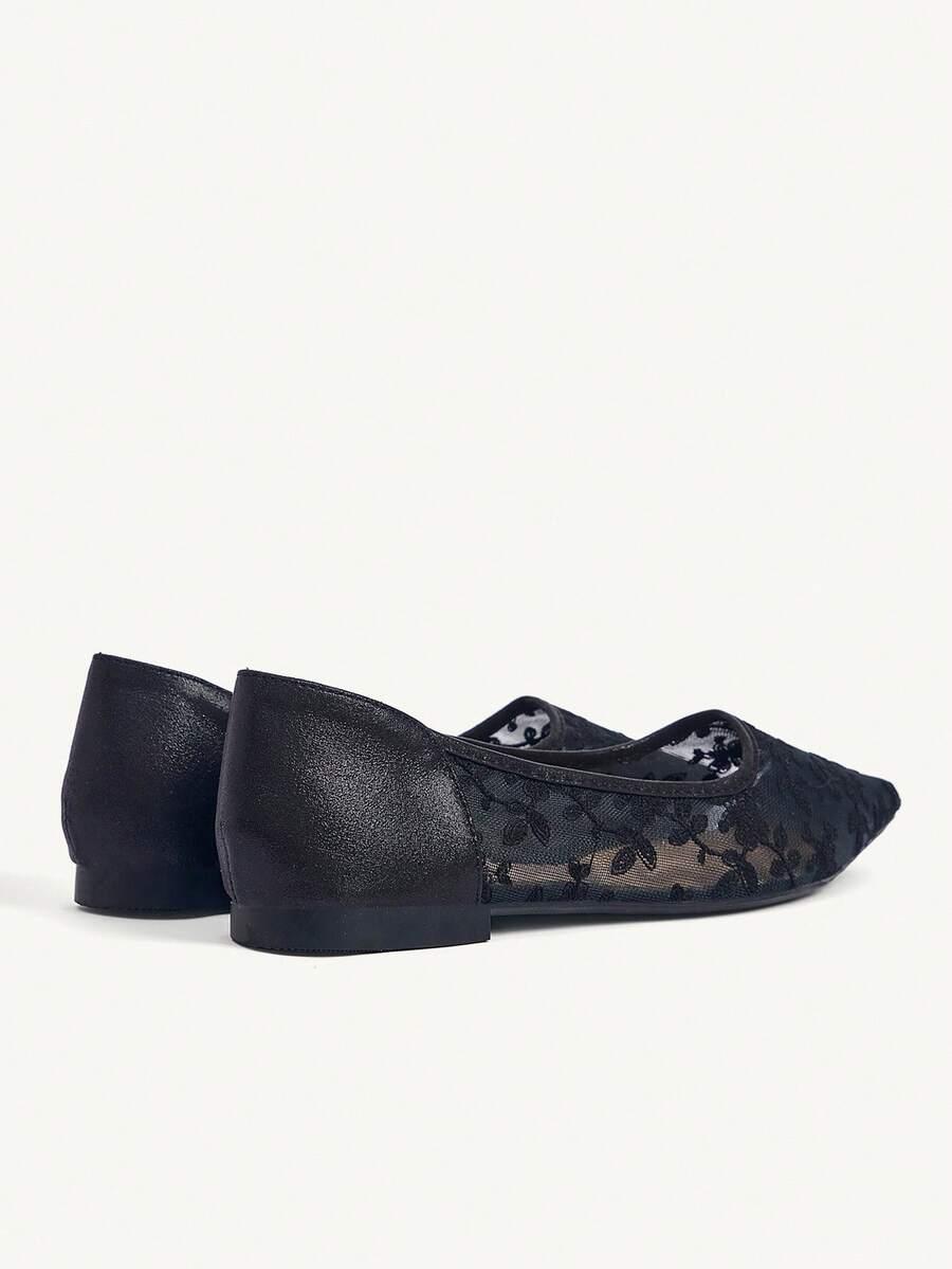 SHEIN CZARNE BALERINY SZPIC S06__38