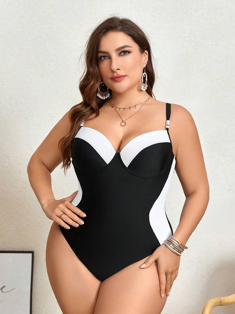 SHEIN JEDNOCZĘŚCIOWY STRÓJ KĄPIELOWY S09__XXL