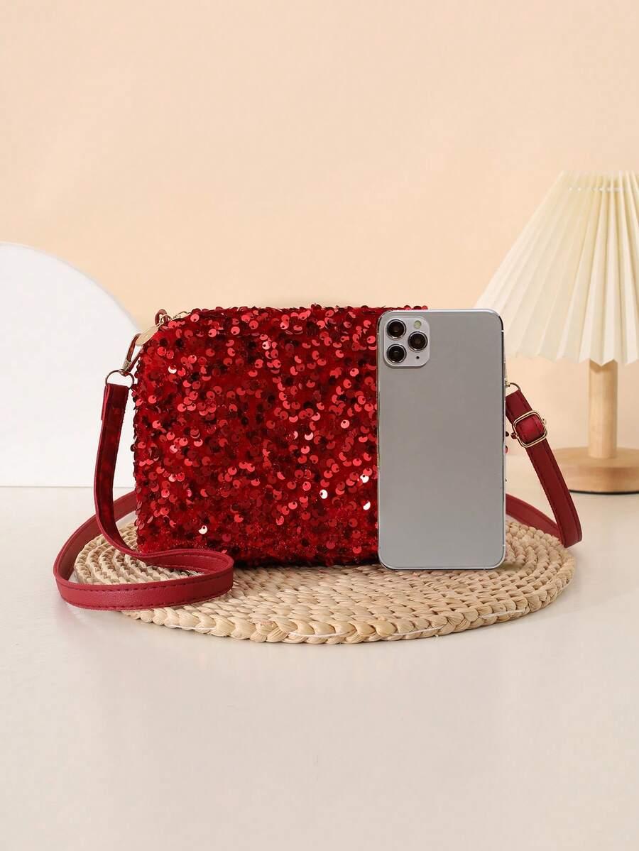 SHEIN CZERWONA TOREBKA NA RAMIĘ S07__14X8X20