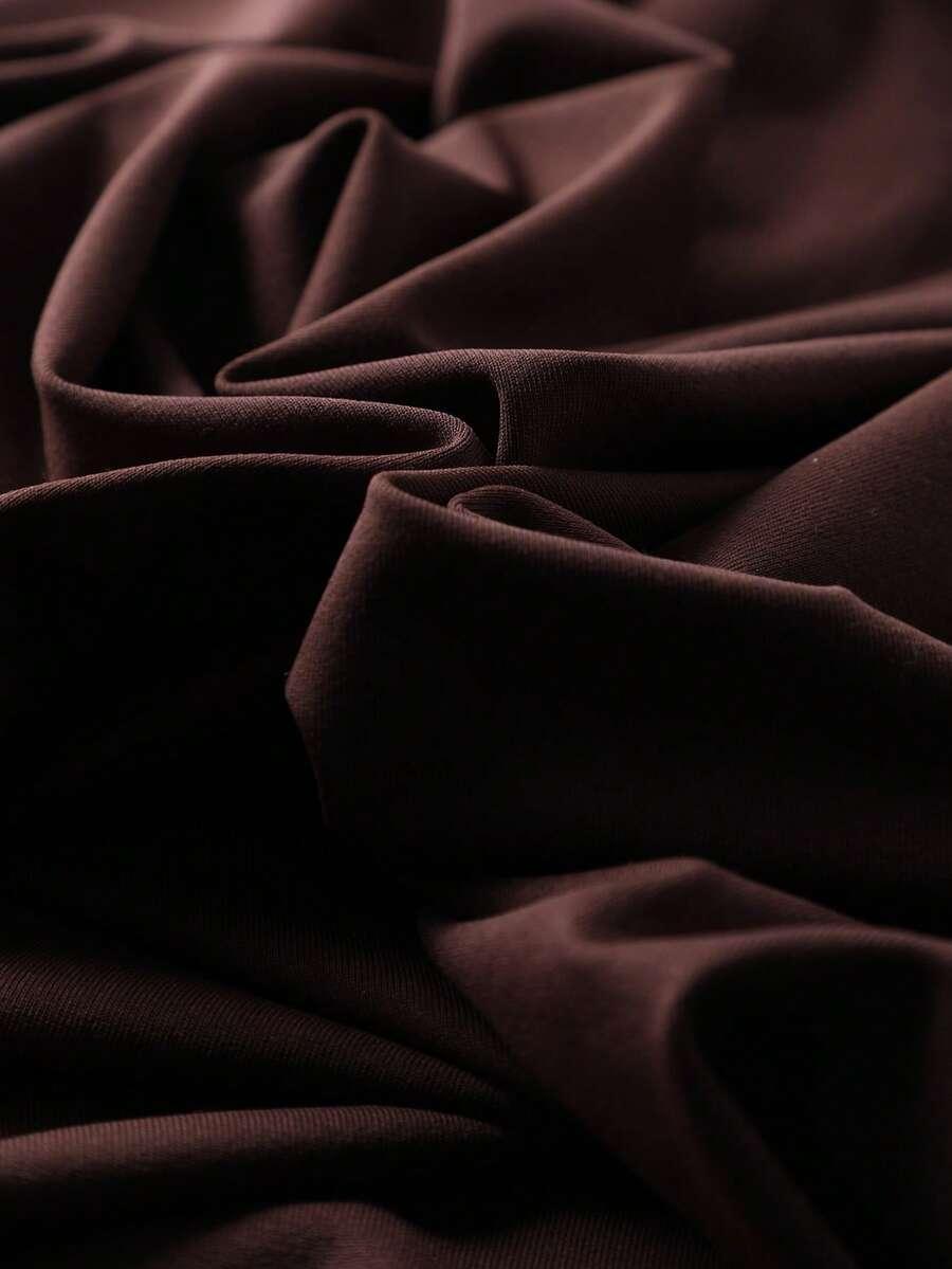 SHEIN BRĄZOWA MAXI SUKIENKA S06__XS