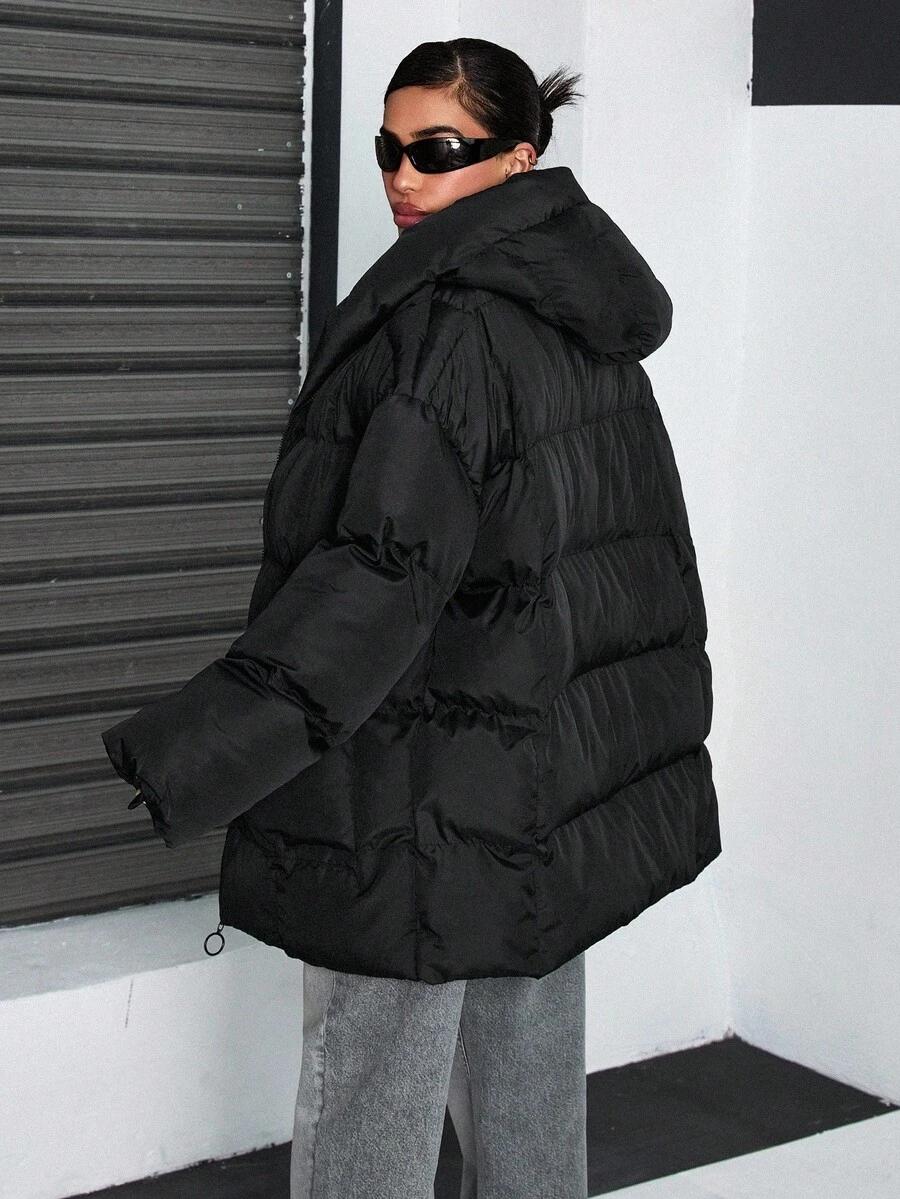 SHEIN CZARNA PIKOWANA KURTKA W01__L