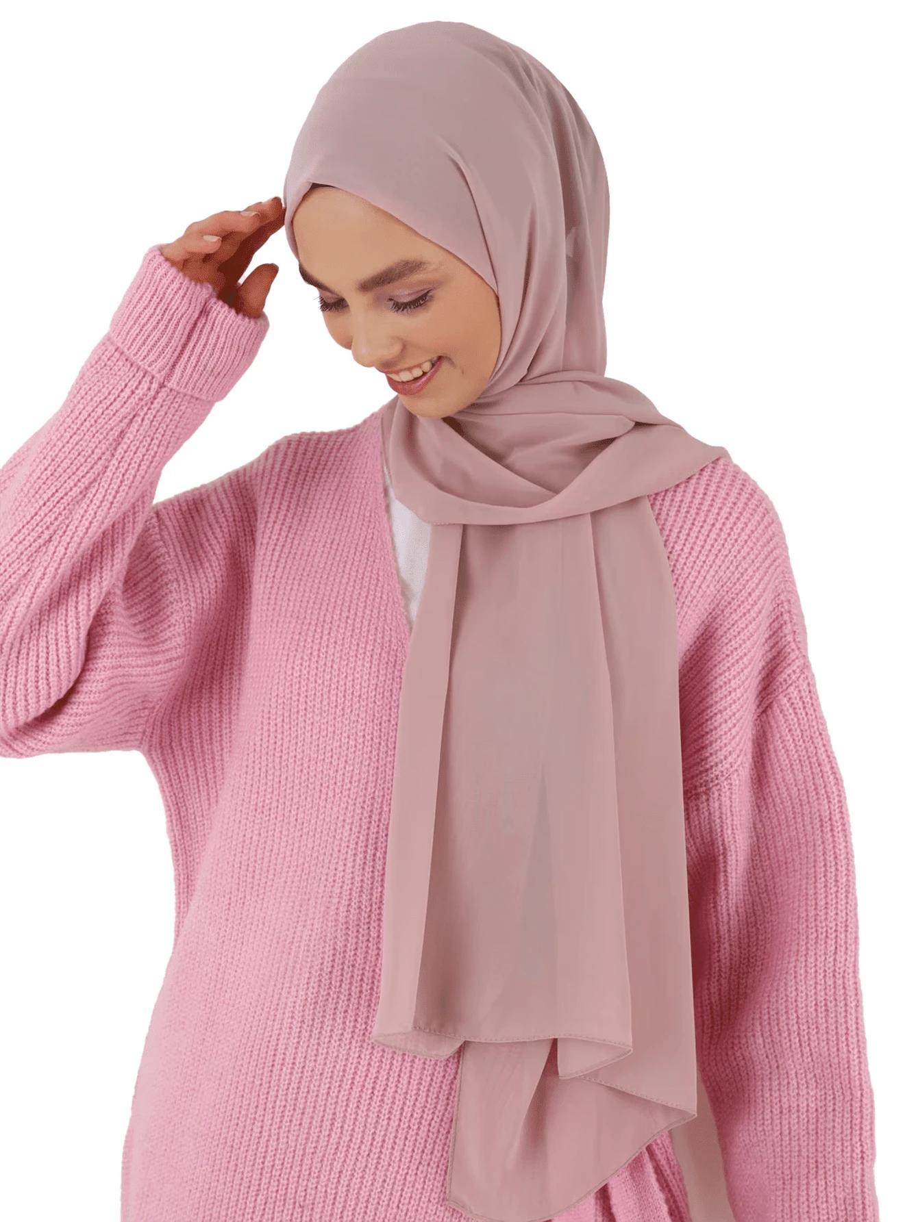 SHEIN RÓŻOWA CHUSTA NA GŁOWĘ S07__75X180