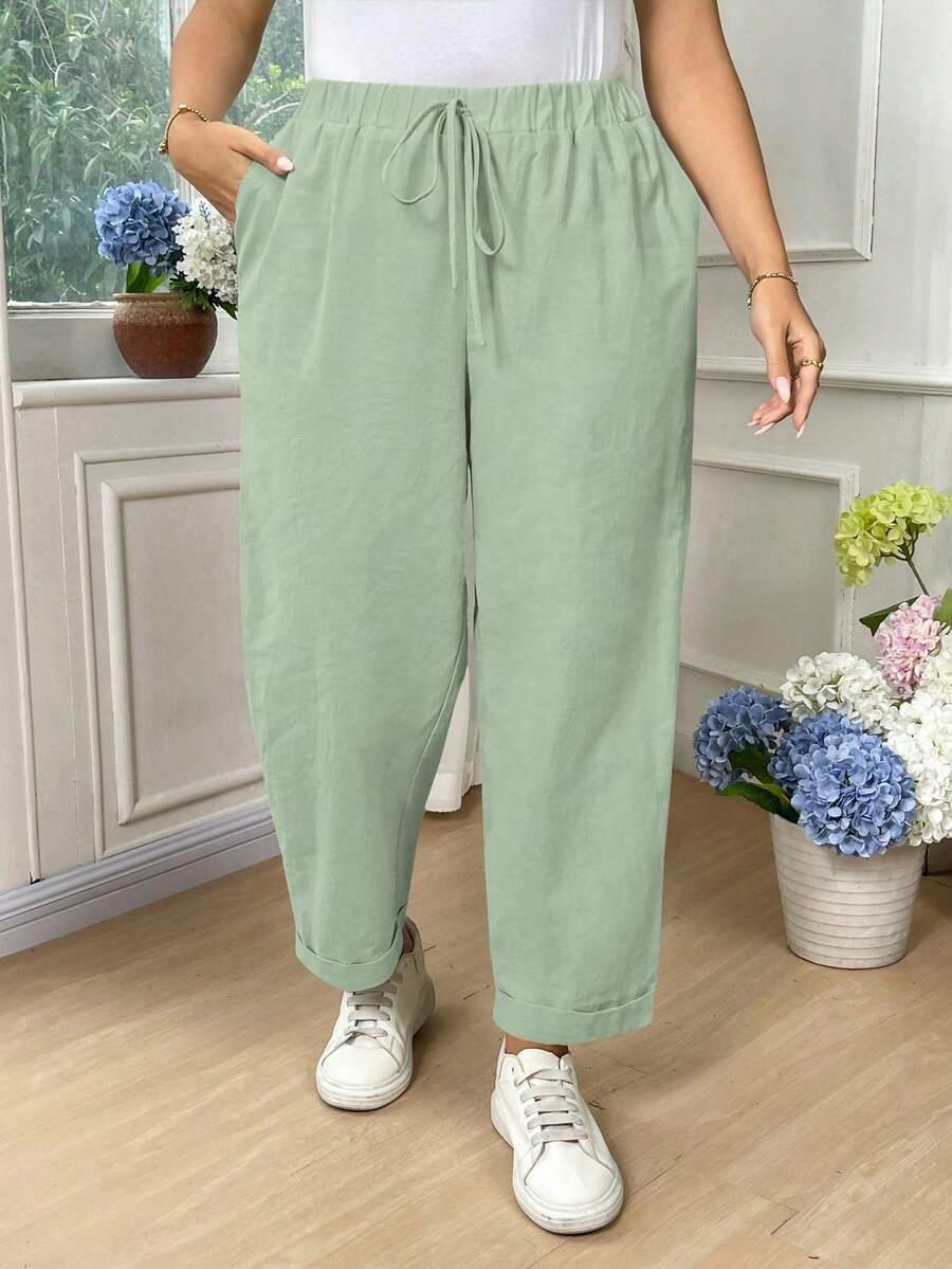 SHEIN ZIELONE SPODNIE CASUAL S06__48