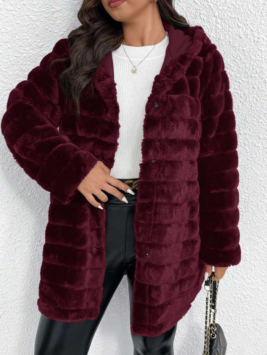 SHEIN BORDOWE SZTUCZNE FUTRO W01__XXL