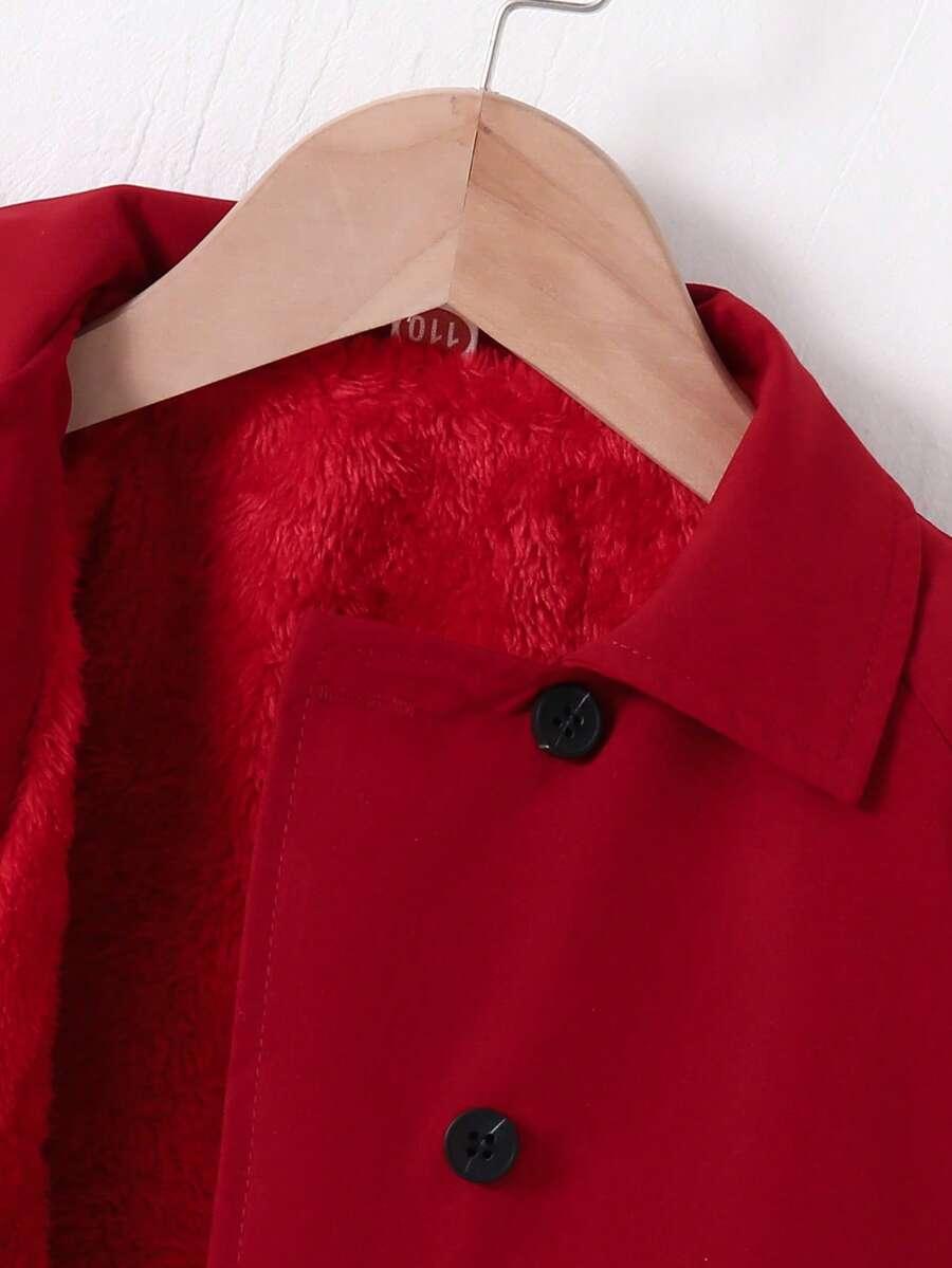 SHEIN CZERWONY ROZKLOSZOWANY PŁASZCZ W01__92/98