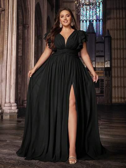 SHEIN CZARNA MAXI SUKIENKA S06__54
