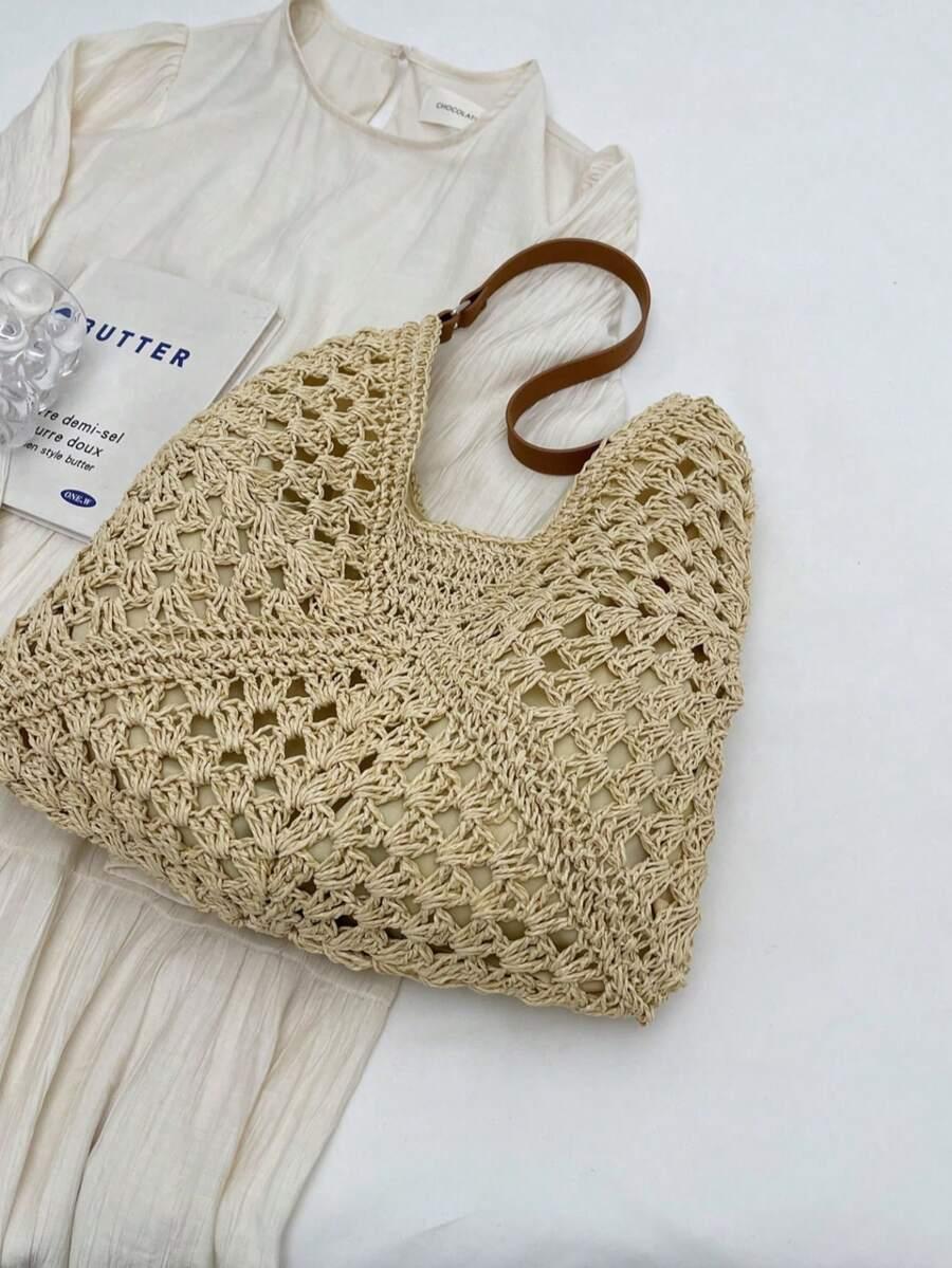 SHEIN BEŻOWA TOREBKA NA RAMIĘ S07__26X36X7